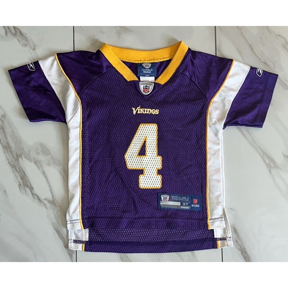 Brett Favre Minnesota Vikings Reebok On Field Jersey Toddler 3T NFL Throwback